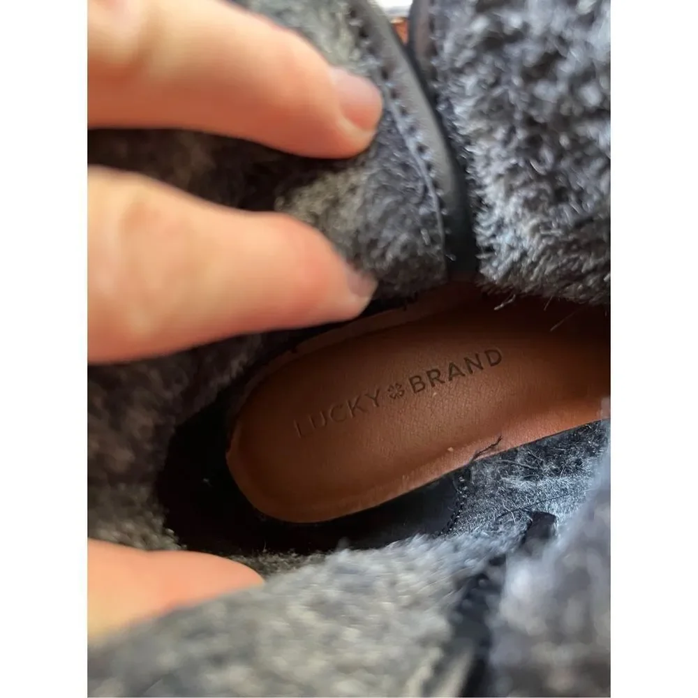 Lucky Brand Declan’s Black Leather Mid Calf Boot‎ size 10